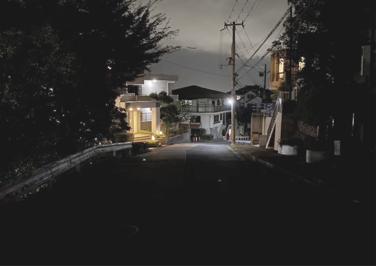 篠原台エリアの夜の写真