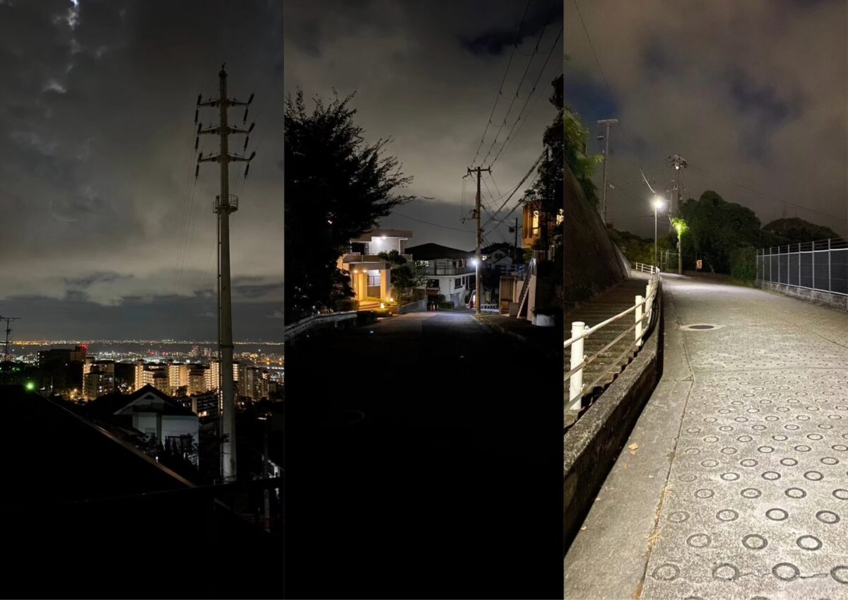 篠原台エリアの夜の写真