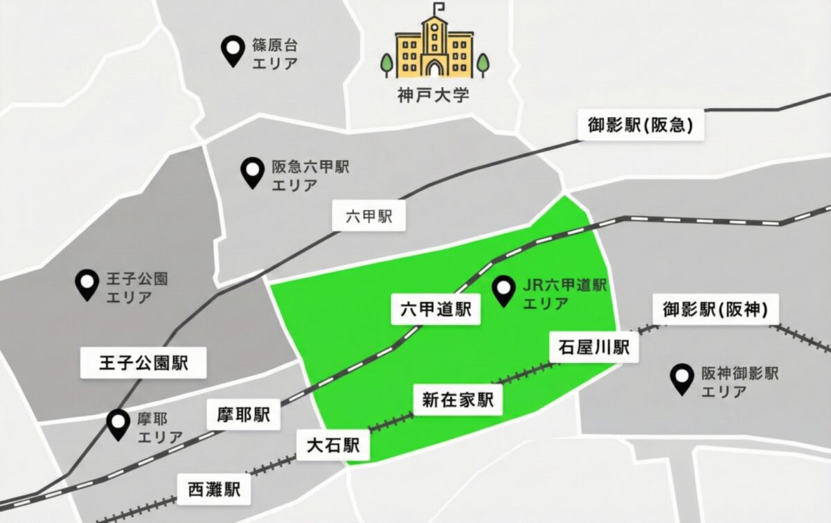 JR六甲道駅エリア