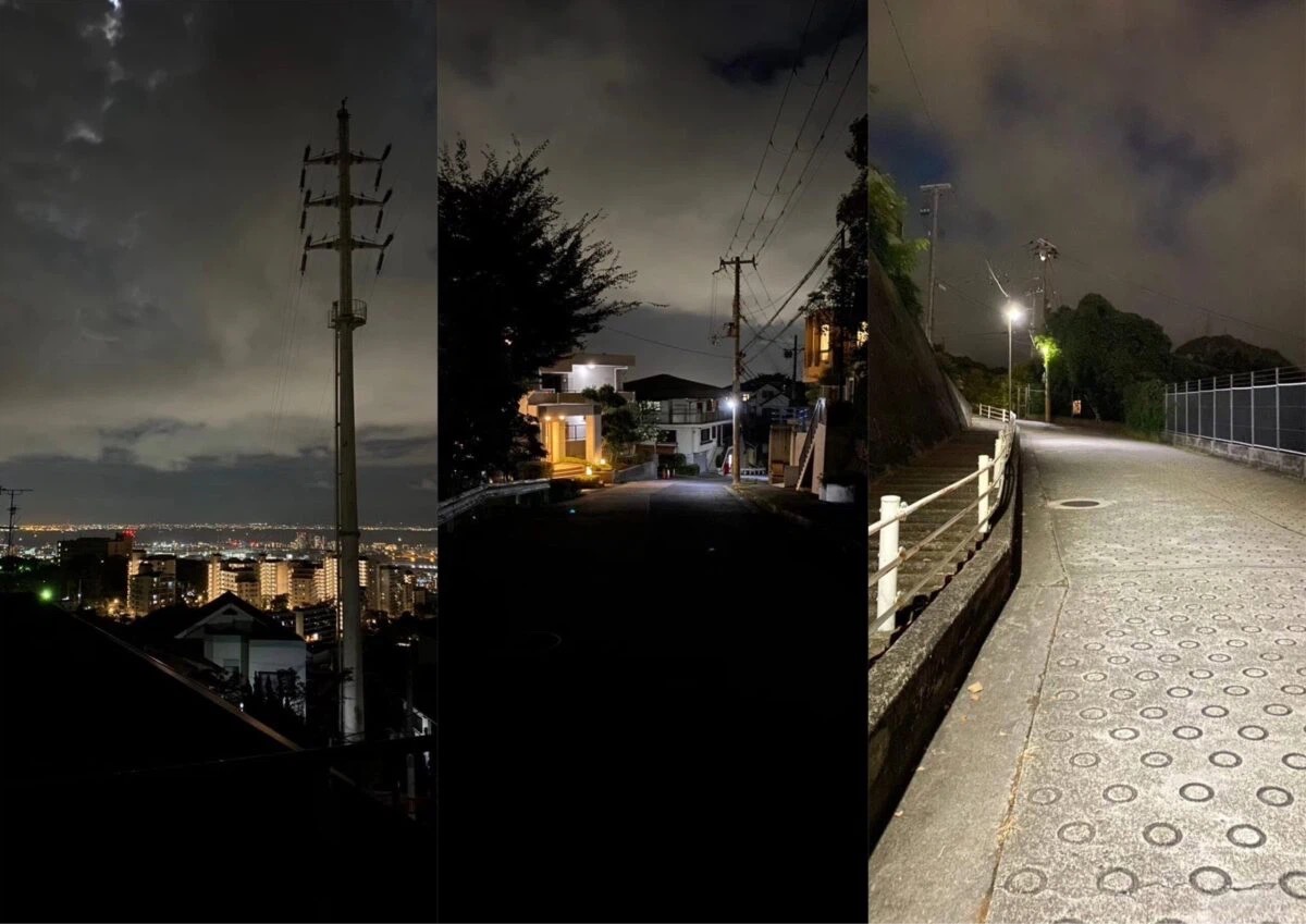 篠原台エリアの夜の様子